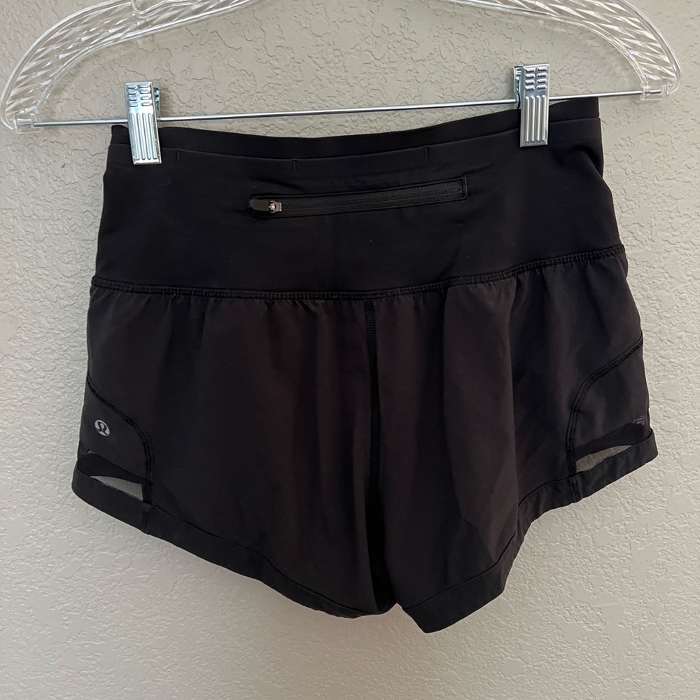 Black high rise lululemon shorts